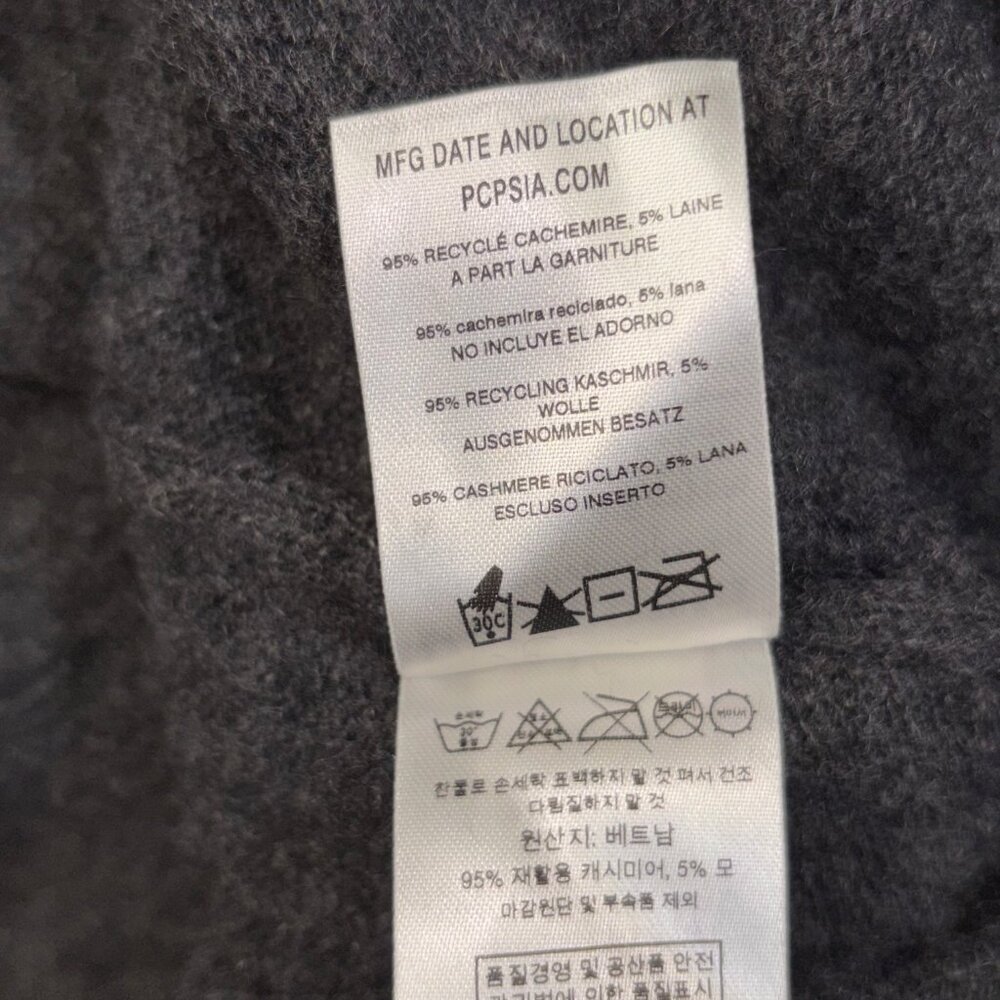 Patagonia Men's XXL Cashmere Wool Blend 1/4 Zip Knit Sweater Gray - Picture 10 of 10